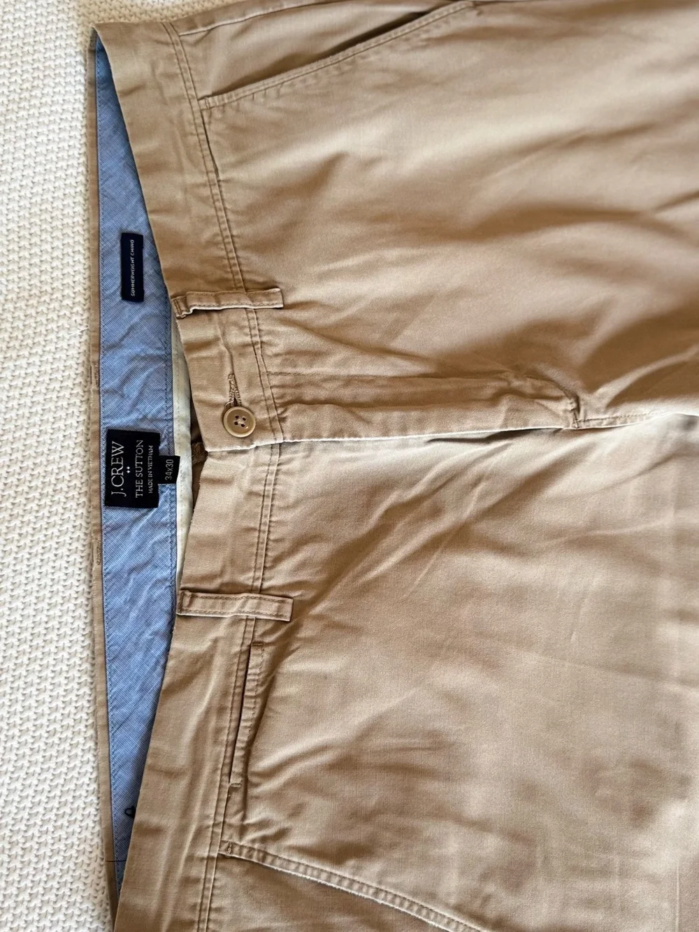 J. CREW The Sutton Slim Straight Khaki Chinos Mens Pants